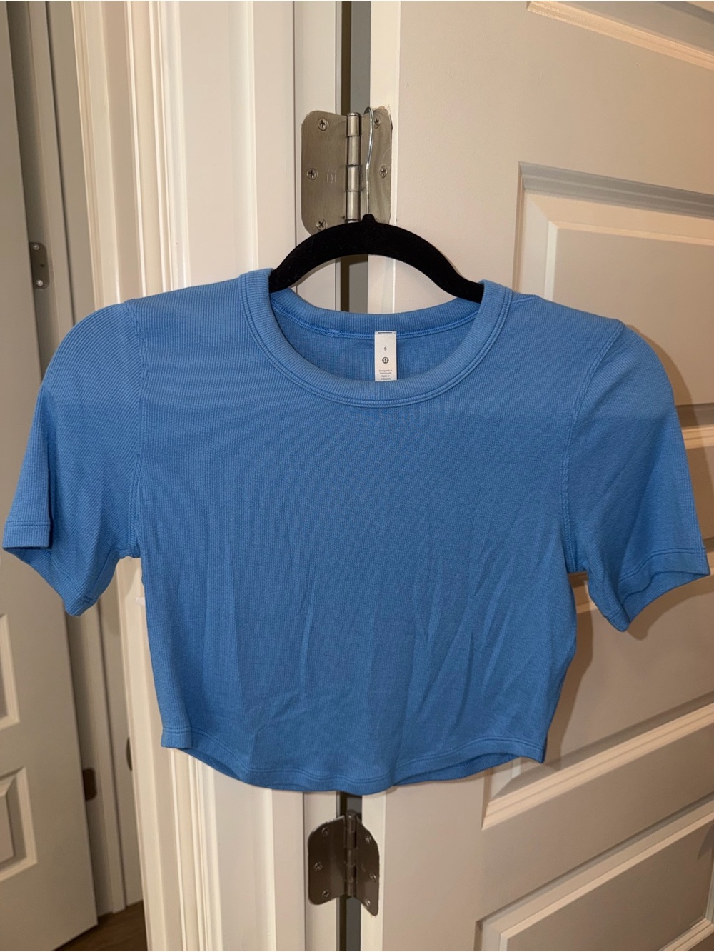 Lululemon Hold Tight Cropped T-Shirt (Blue Nile)